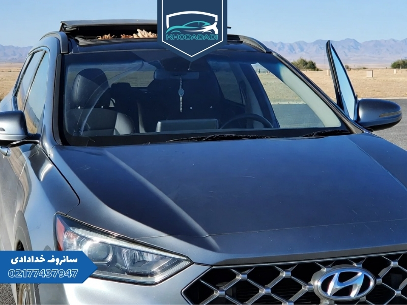 گیر کردن سانروف سانتافه